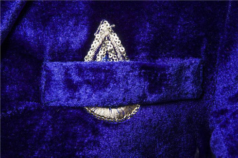 Blazer Embroidery Velvet men's jacket
